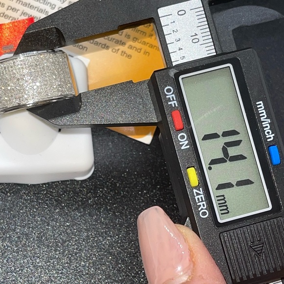 REAL diamond mens band, iced out ring for men, gift for him, Diamond mens ring - Picture 5 of 7